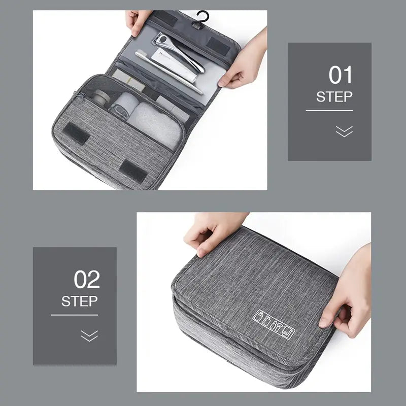 Large capacity travel bag-SA2408-296(Grey) Cosmetic Pouches Apricot