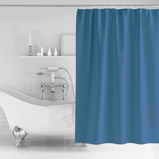 1 PC Waterproof Shower Curtain-Blue Curtains Apricot