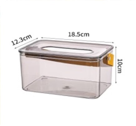 1 Pc Belt Handle Tissue Box-(5321)Grey Tissue Box Apricot (5321)Tranparent