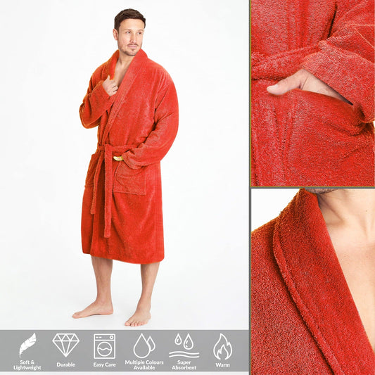 100% Cotton Bathrobe -Slush Bath Linen Apricot