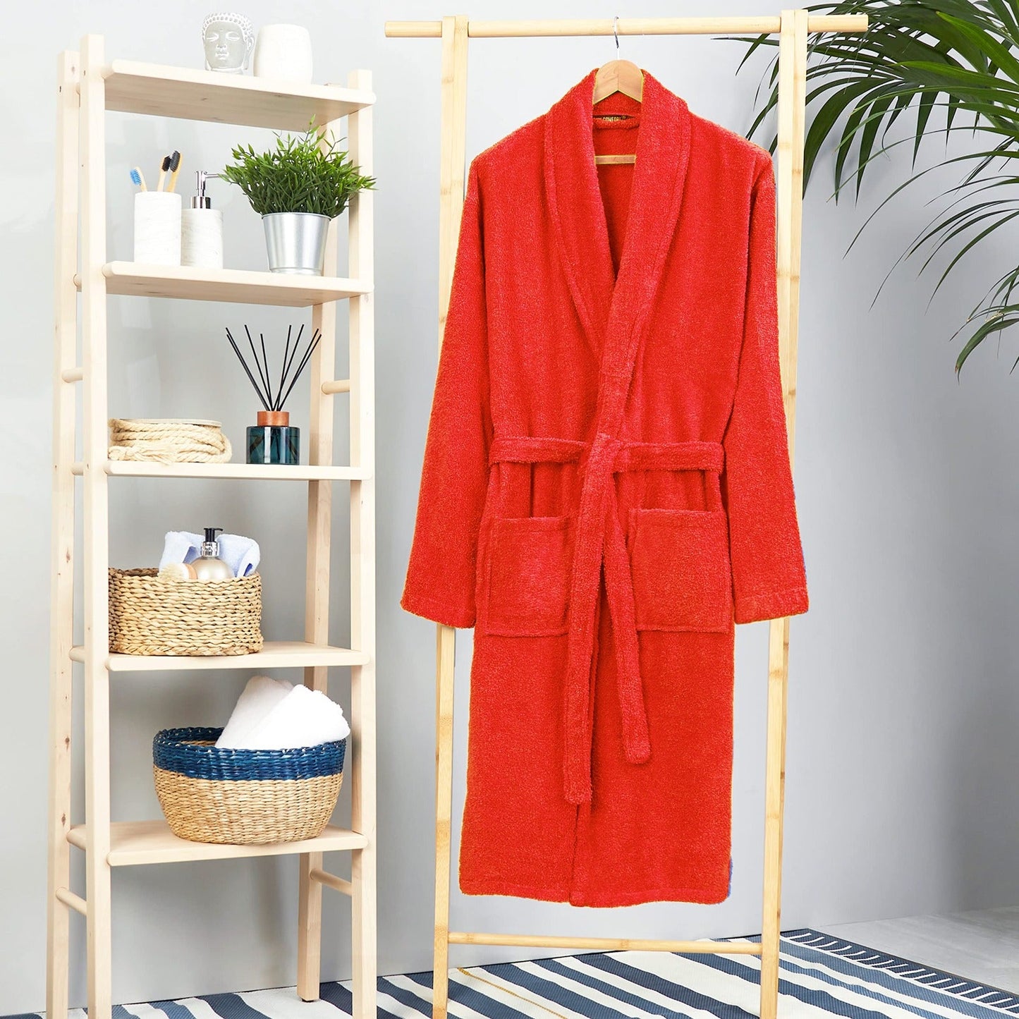 100% Cotton Bathrobe -Slush Bath Linen Apricot
