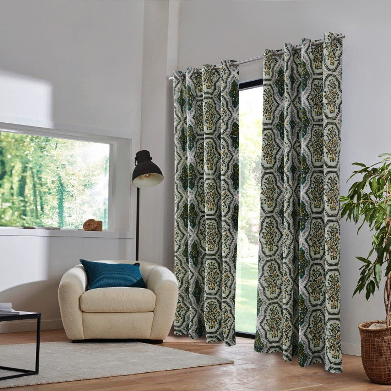 2 PCs Duck Curtains Panel-CRP05 Curtains Apricot