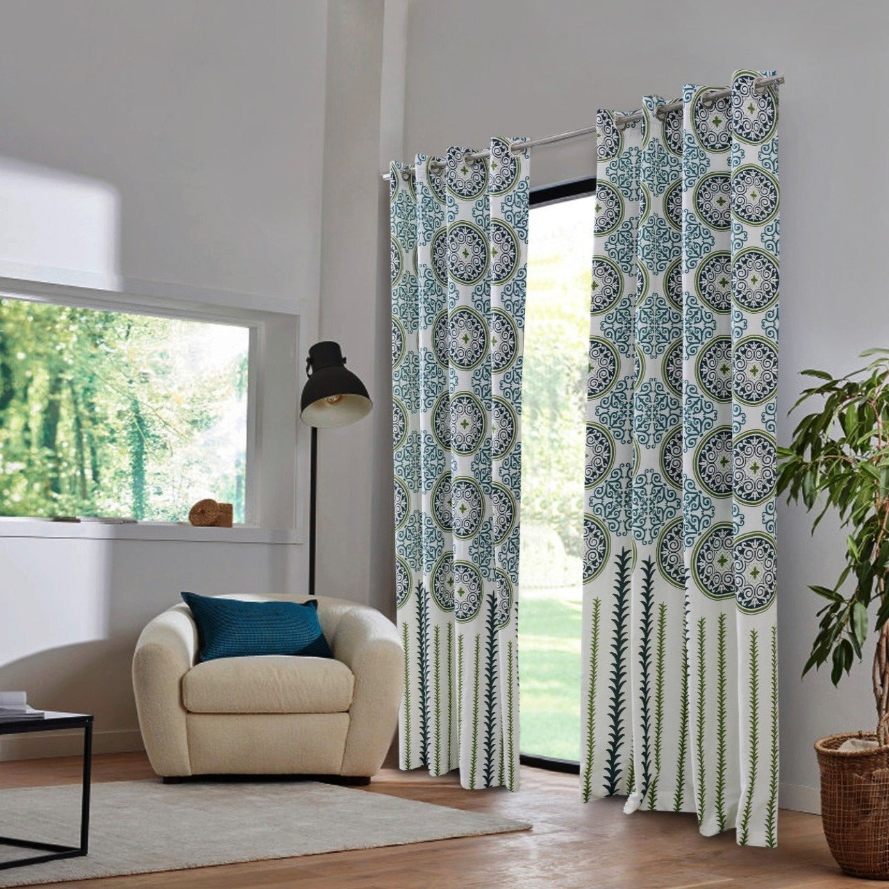 2 PCs Duck Curtains Panel-CRP06 Curtains Apricot