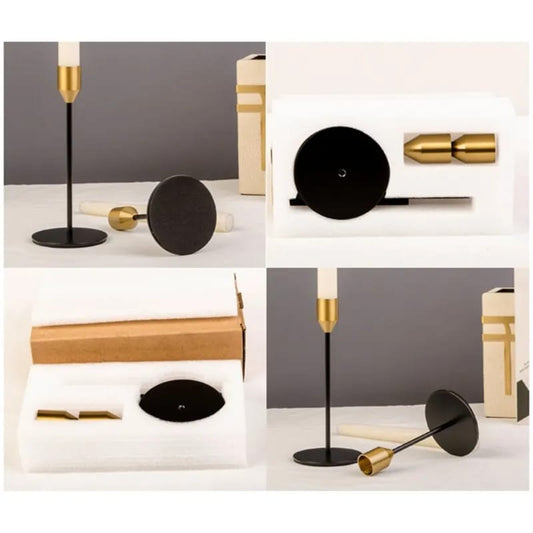 2 PCs Metal Candle Holder-Golden Cups candle stand Apricot