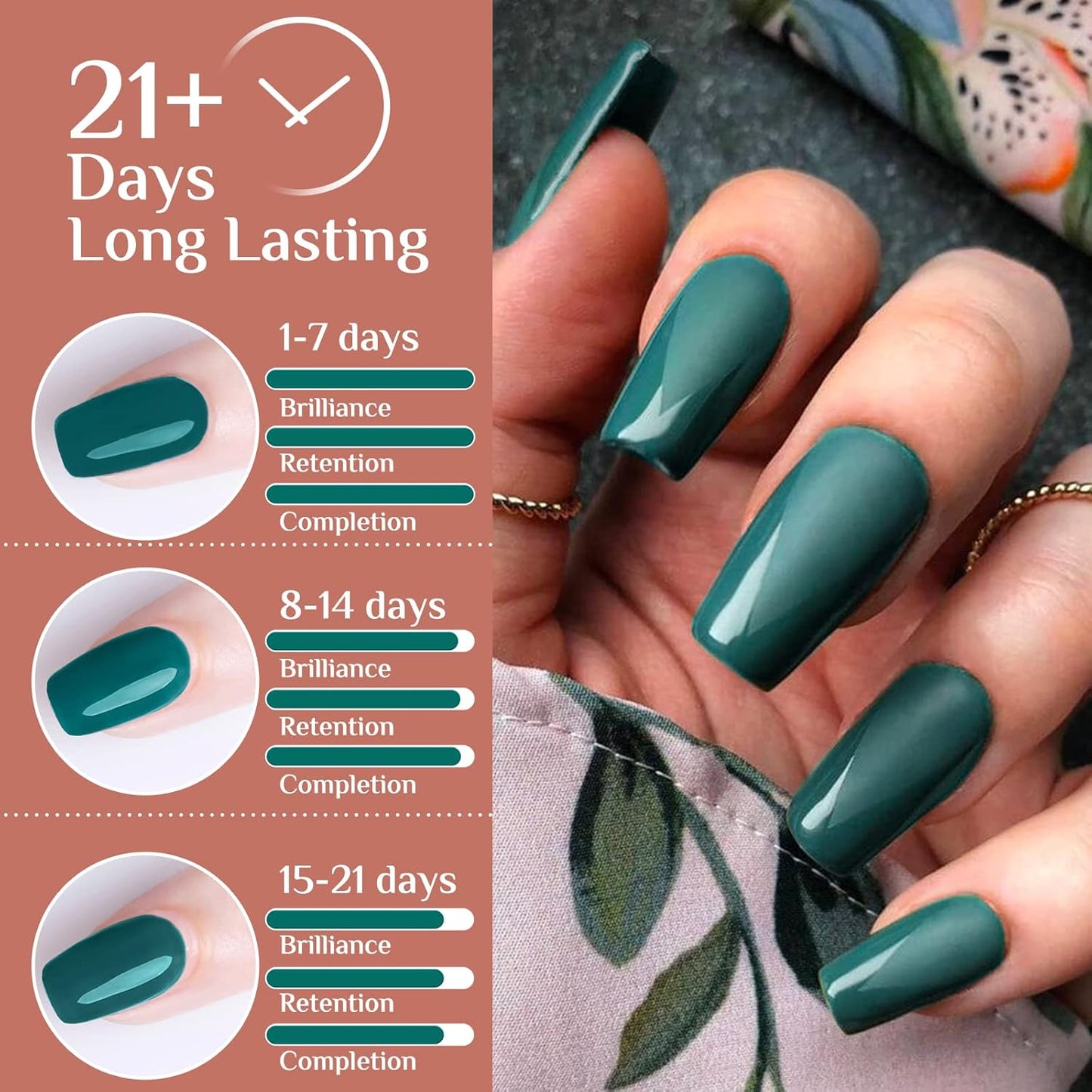 23 PCs Nail Art Acrylic Gel Nail Polish Set Nail Polishes Apricot