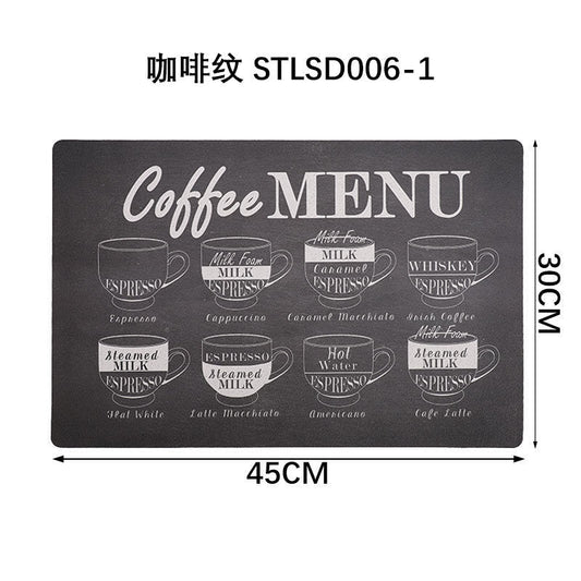 2pc Leather Placemats-5746Coffee Menu(SA2405-260) Table Mats Apricot