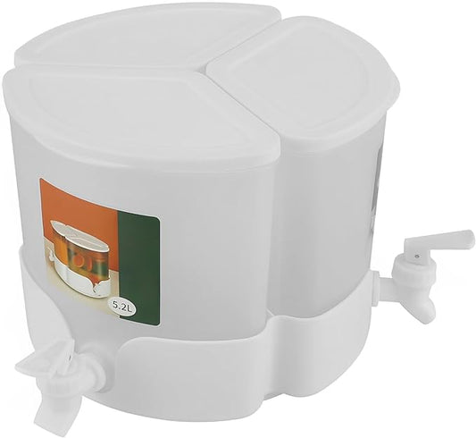 3 Portions 360° Rotatable Juice 5453 Dispenser Juice Jar Apricot