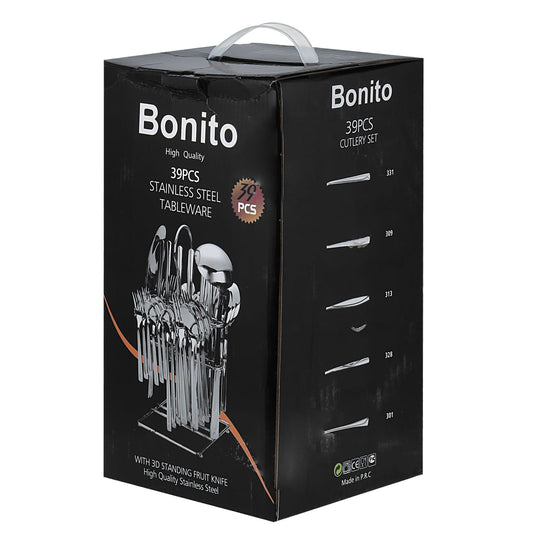 39 Pcs Bonito Stainless Steel Cutlery Set-Sliver(SA2405-01) Apricot