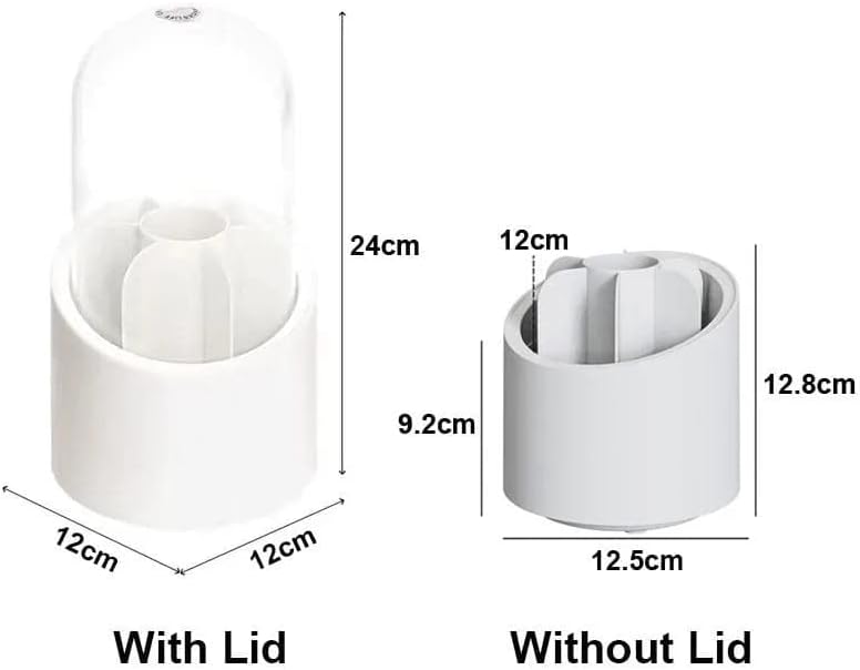 1 Piece 360° Rotating Makeup Brush Holder-SA2408-192 Cosmetic Organizer Apricot