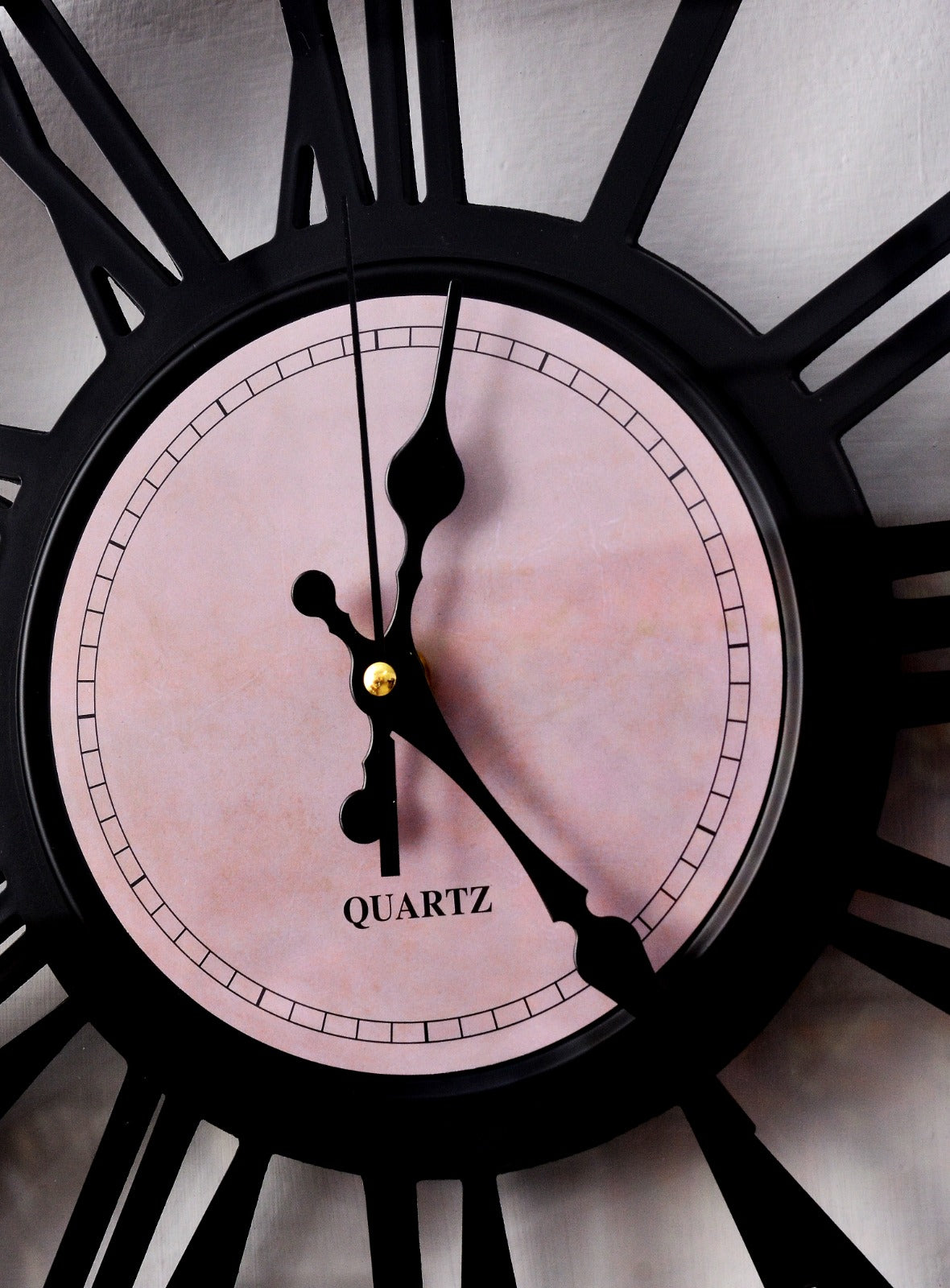 45 Cm Wall Clock-Ash Roman Clock Apricot