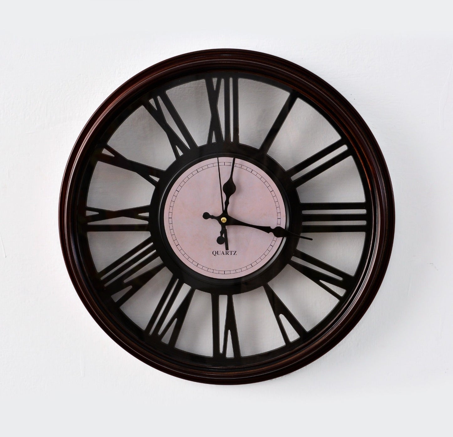 45 Cm Wall Clock-Black Roman Clock Apricot