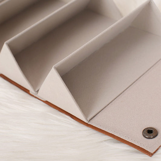 5-slots Portable Glasses Organizer(5095) Storage box Apricot