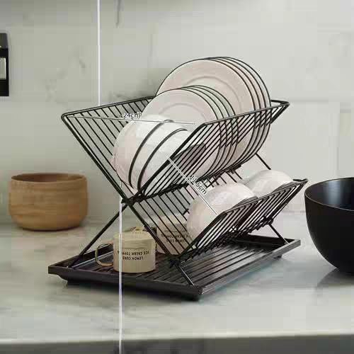 2 Tier Dish Drainers (SA2510-043) Dish Rack Apricot