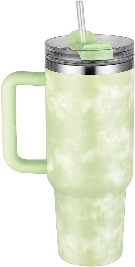 Stanley Quencher H2.0 FlowState™ Tumbler 40 OZ-1200ML-Marble Pattern(Green) Tumbler Apricot