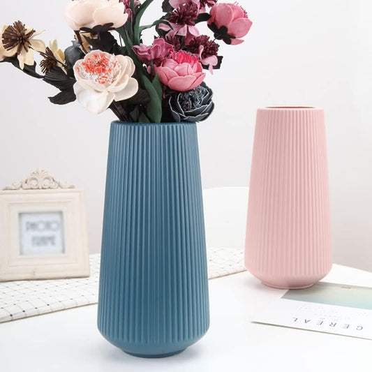 Large Nordic Plastic Flower Vase (SA2510-092) Apricot
