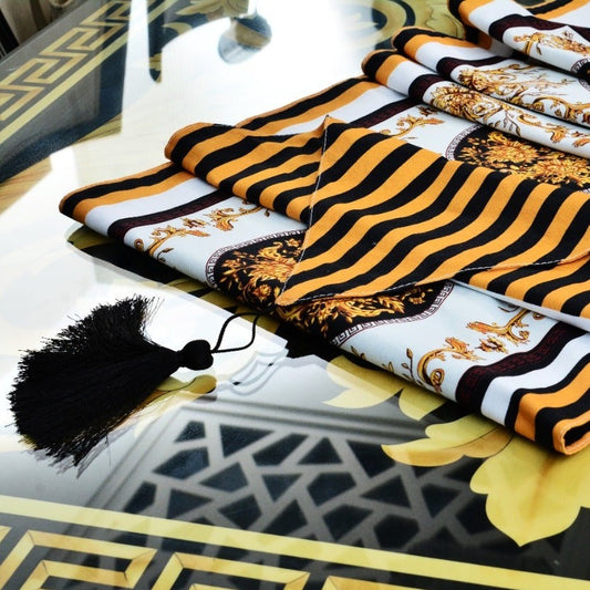 6 & 8 Seater Dining Table Runner-Rome Table Runners Apricot