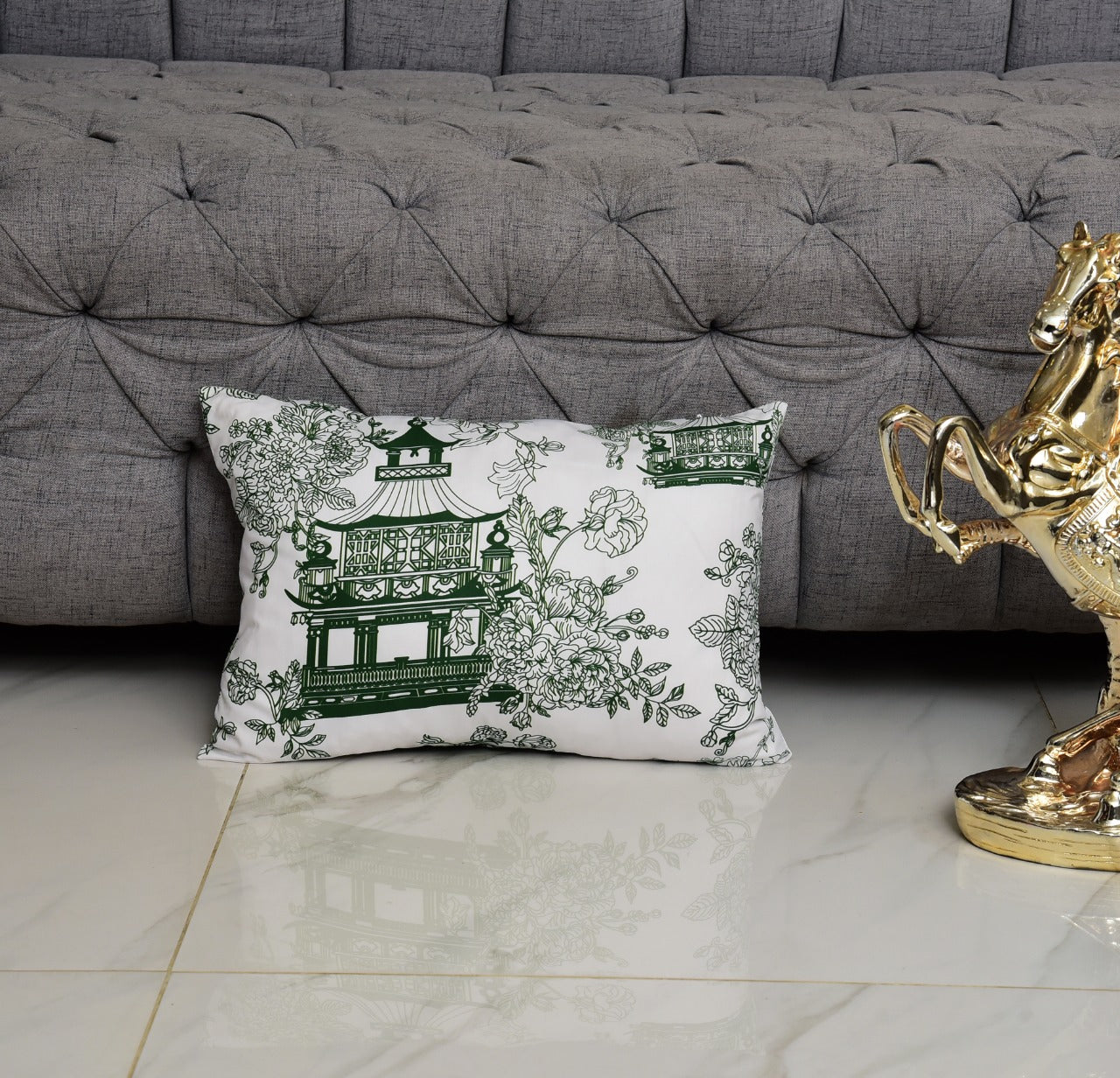 6 PCs Digital Printed Cotton Cushions- Heritage cushions Apricot