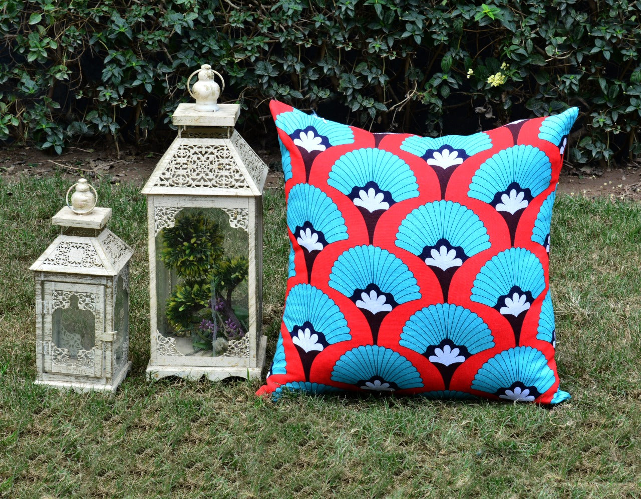6 PCs Digital Printed Duck Cushions-Blooming cushions Apricot
