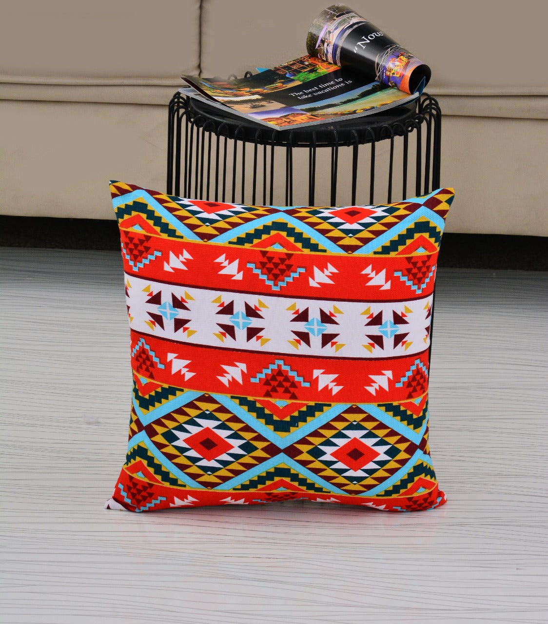 6 PCs Digital Printed Duck Cushions-Himba cushions Apricot