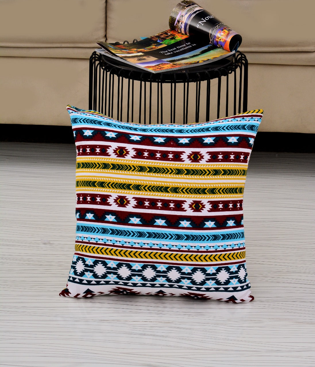 6 PCs Digital Printed Duck Cushions-Himba cushions Apricot