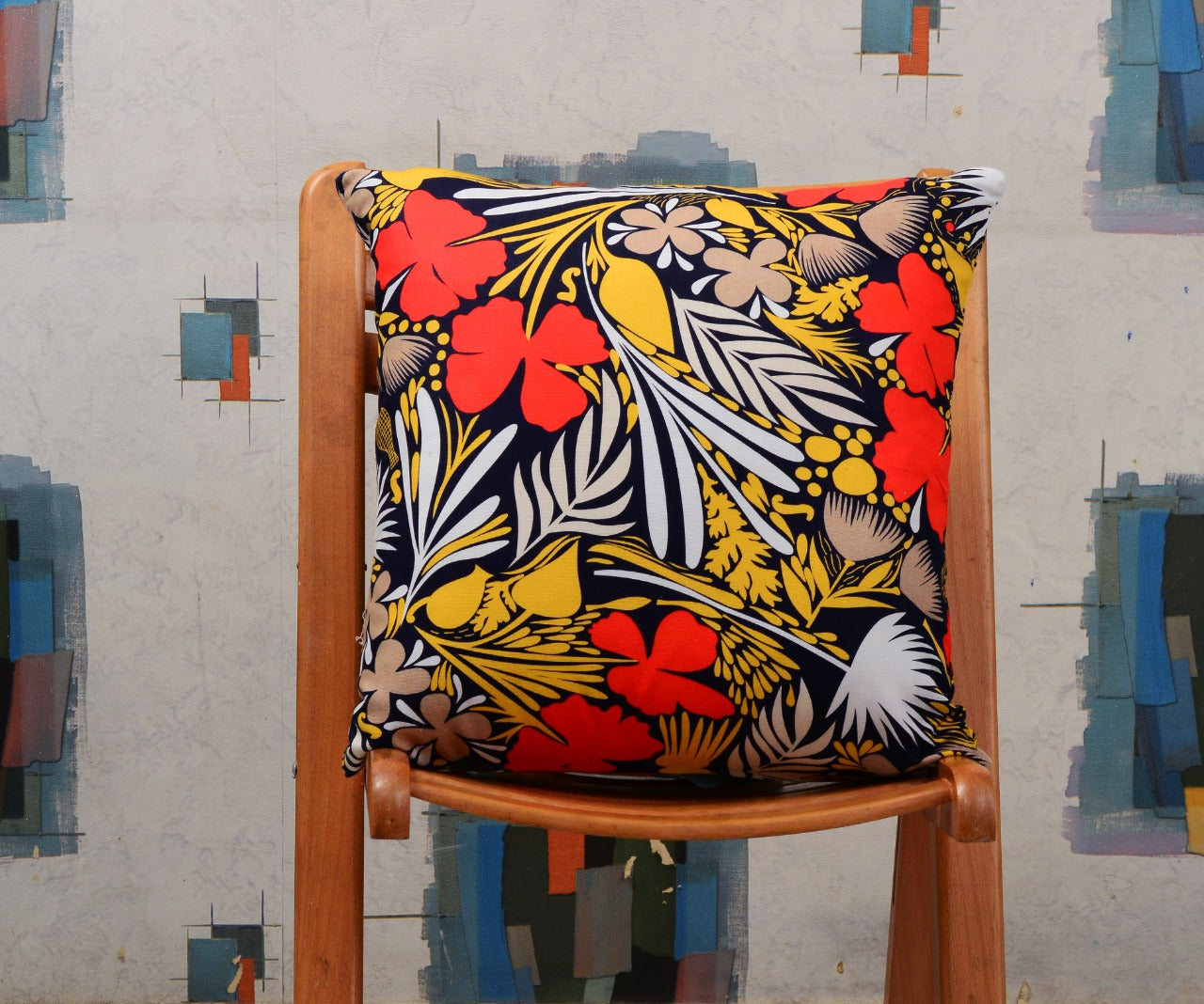 6 PCs Digital Printed Duck Cushions-Orange Slush cushions Apricot