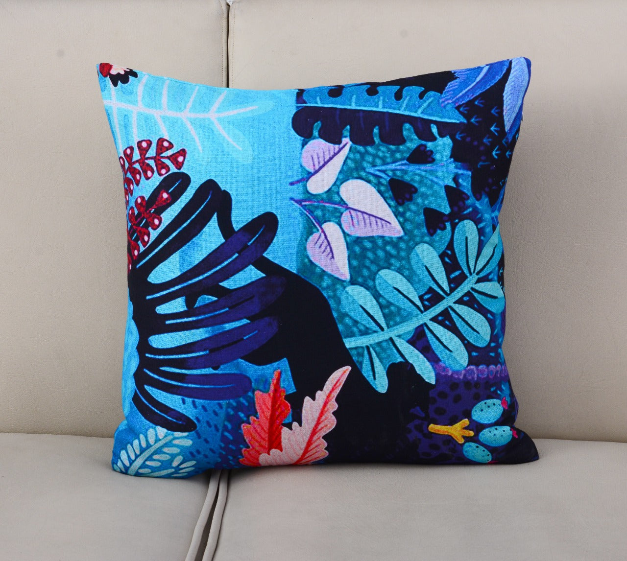 6 PCs Leopards Digital Printed Duck Cushions cushions Apricot