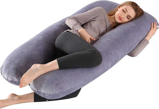 U Shaped Pregnancy Pillows for Sleeping(Assorted) Apricot