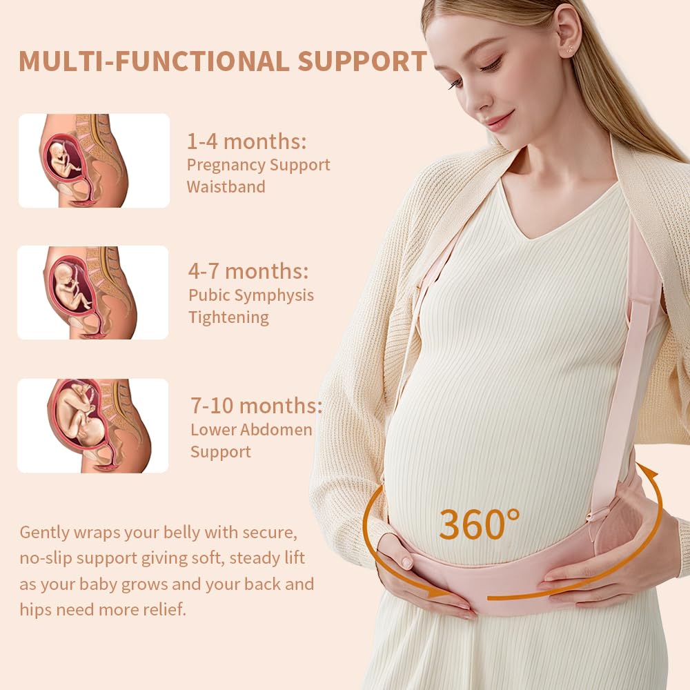 Belly Bands for Pregnant Women With Double Support-SA2411-55 Blankets Apricot