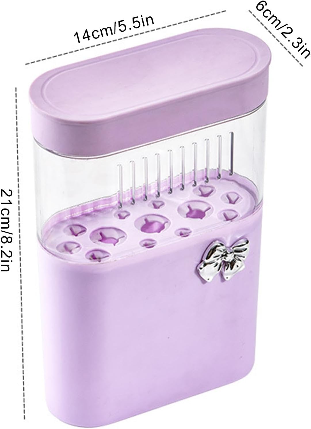 3 in 1 Makeup Brush Cleaning Box-Lilac Cosmetic Organizer Apricot