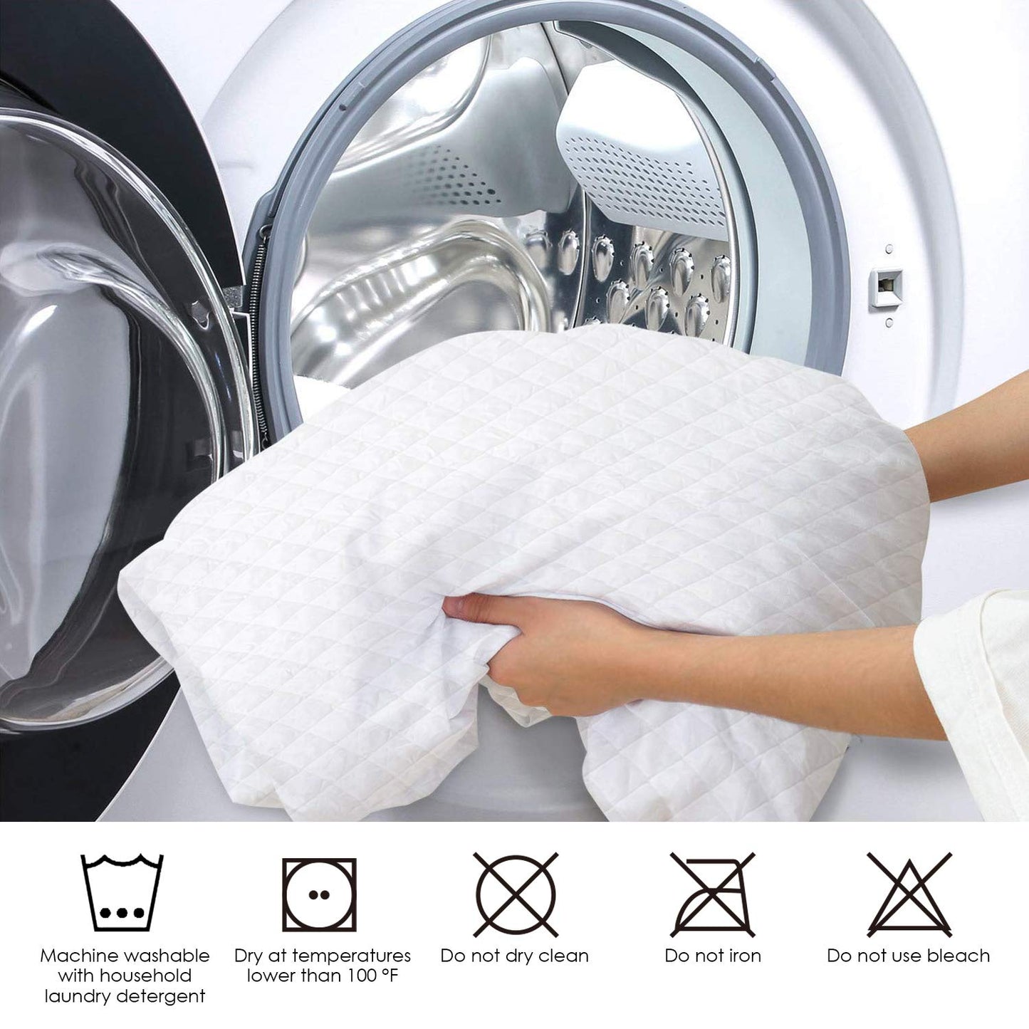 Terry Waterproof Mattress Protector-White Terry Waterproof Mattress Protector Apricot