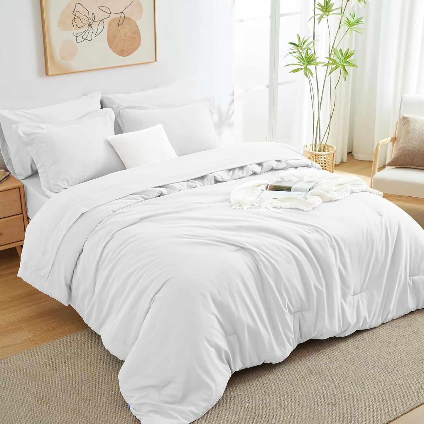 Solid Duvet Cover-White Bed Sheets Apricot