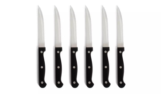 Knife Set with Steel Blades Apricot