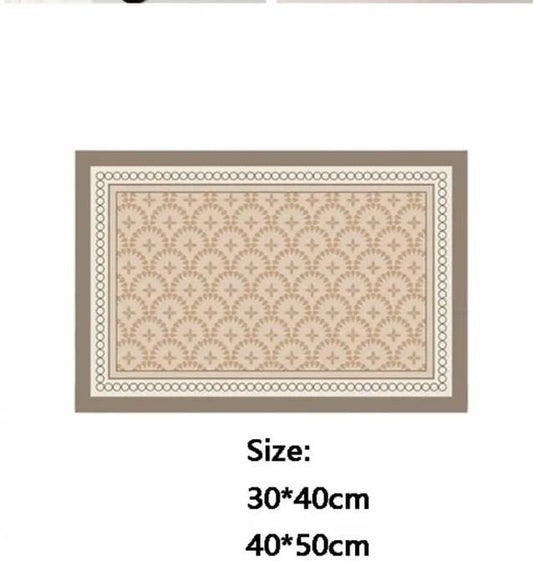 Anti Slip Dish Drying Mat-5759Beige Geometric Rugs Apricot