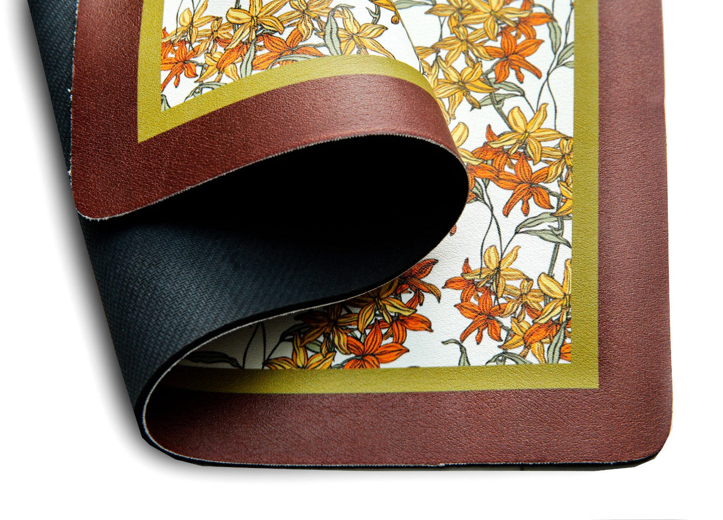 Anti Slip Dish Drying Mat-5760Ethnic Flower Rugs Apricot