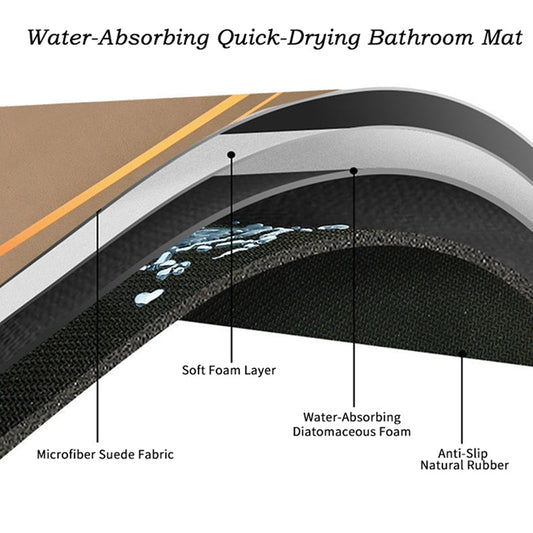 Anti Slip Dish Drying Mat-Black Flowers(5948) Rugs Apricot