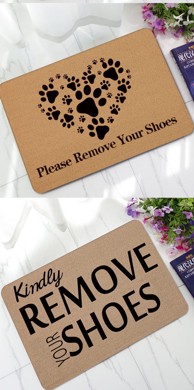 Anti-Slip Door Mat(312)-Paw feets Door Mats Apricot