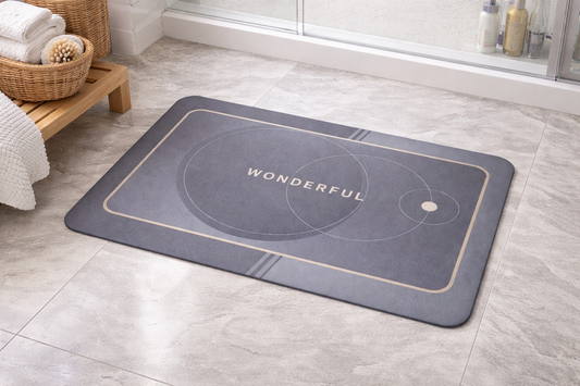 Water Absorbent Anti slip Bath mat(SA-2553-16)GREY Bath Mats Apricot