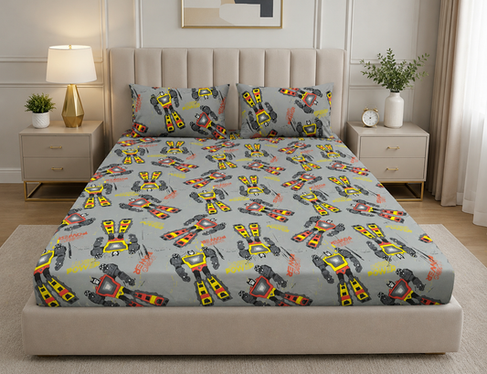 Fitted Bed Sheet- PFT0258 Fitted Sheets Apricot