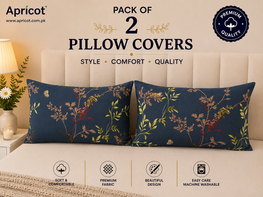 Printed Pillow Covers Pack of 2- PC00101 cushions Apricot