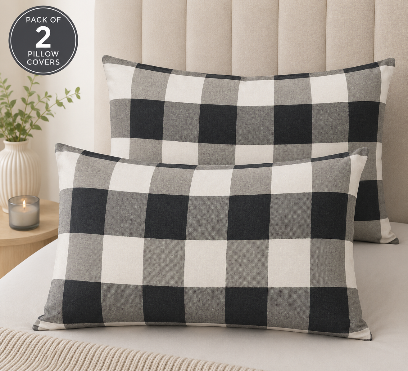 Printed Pillow Covers Pack of 2- PC0019