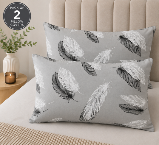 Printed Pillow Covers Pack of 2- PC0021 cushions Apricot
