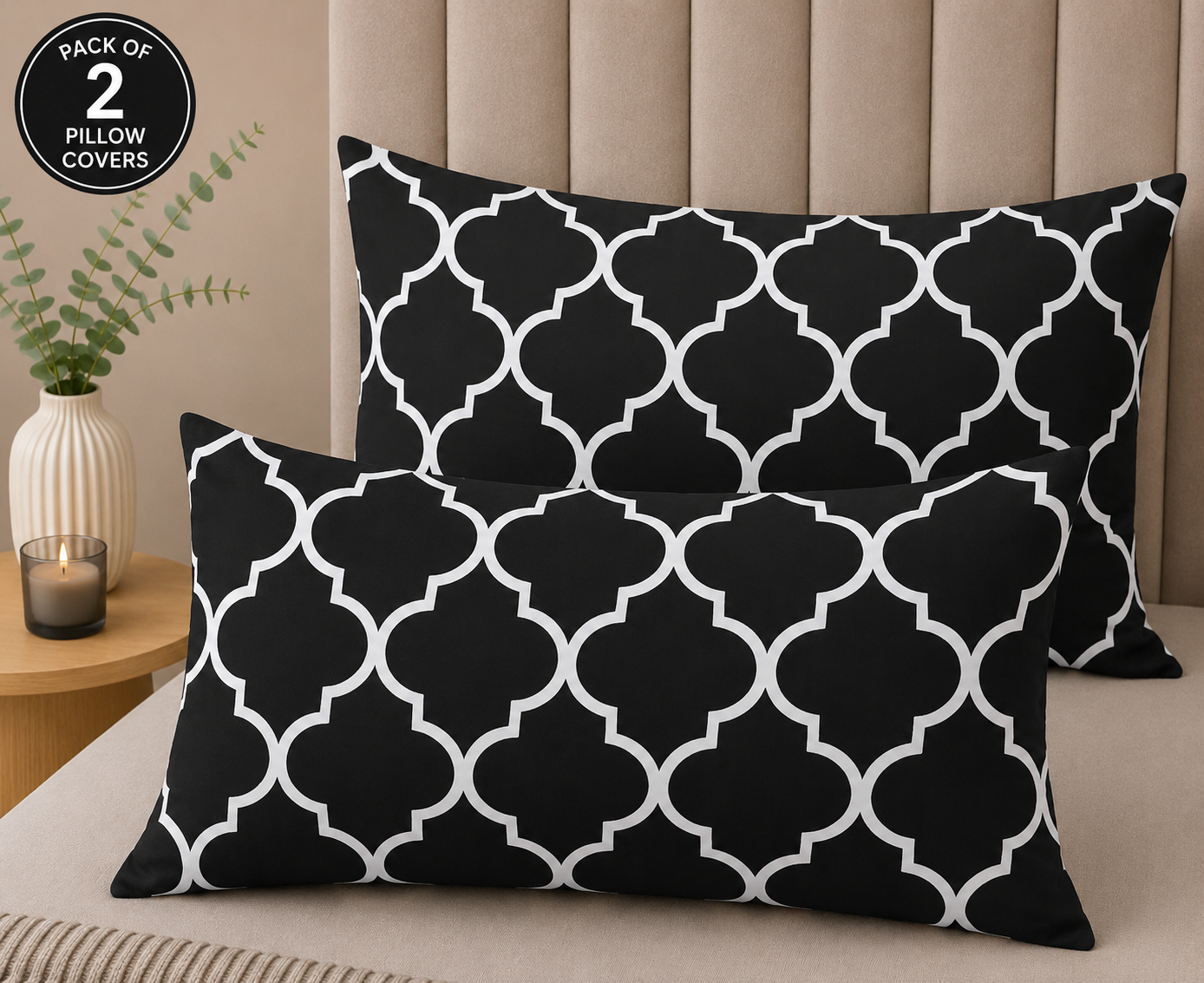 Printed Pillow Covers Pack of 2- PC0063