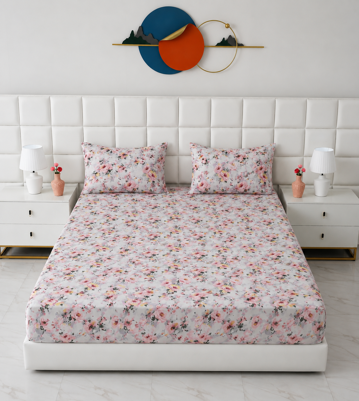 Fitted Bed Sheet- FT0044 Fitted Sheets Apricot