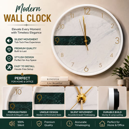 30CM Wall Clock- (SA2405-220)TEAL Clock Apricot