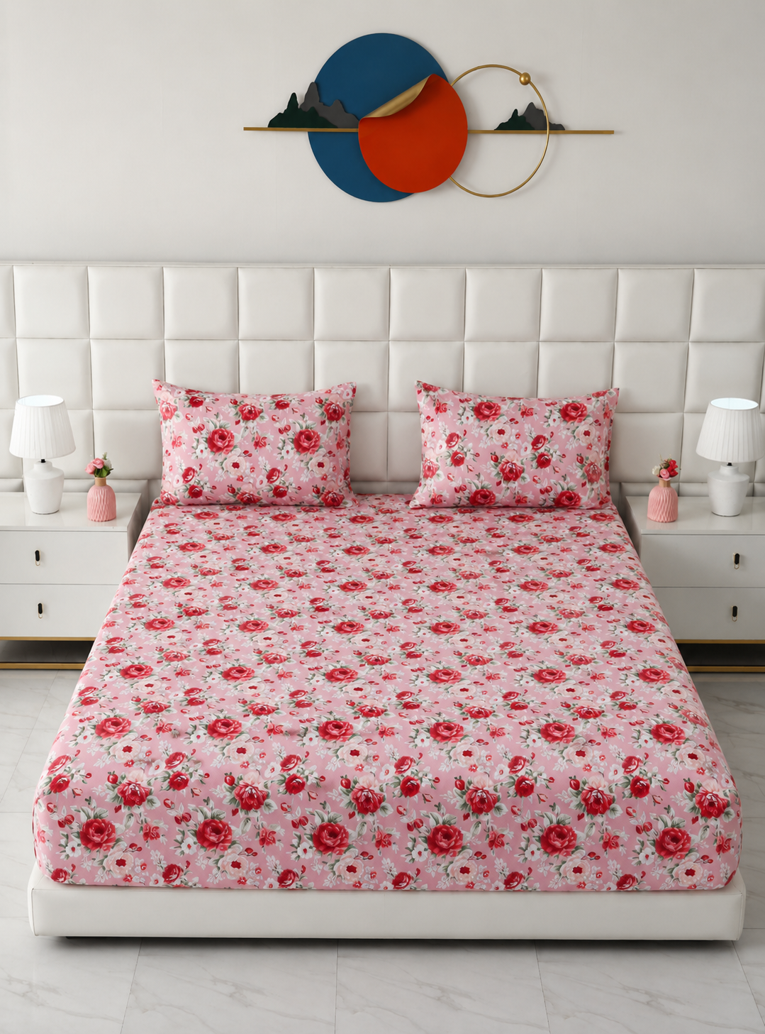Fitted Bed Sheet- FT0047 Fitted Sheets Apricot