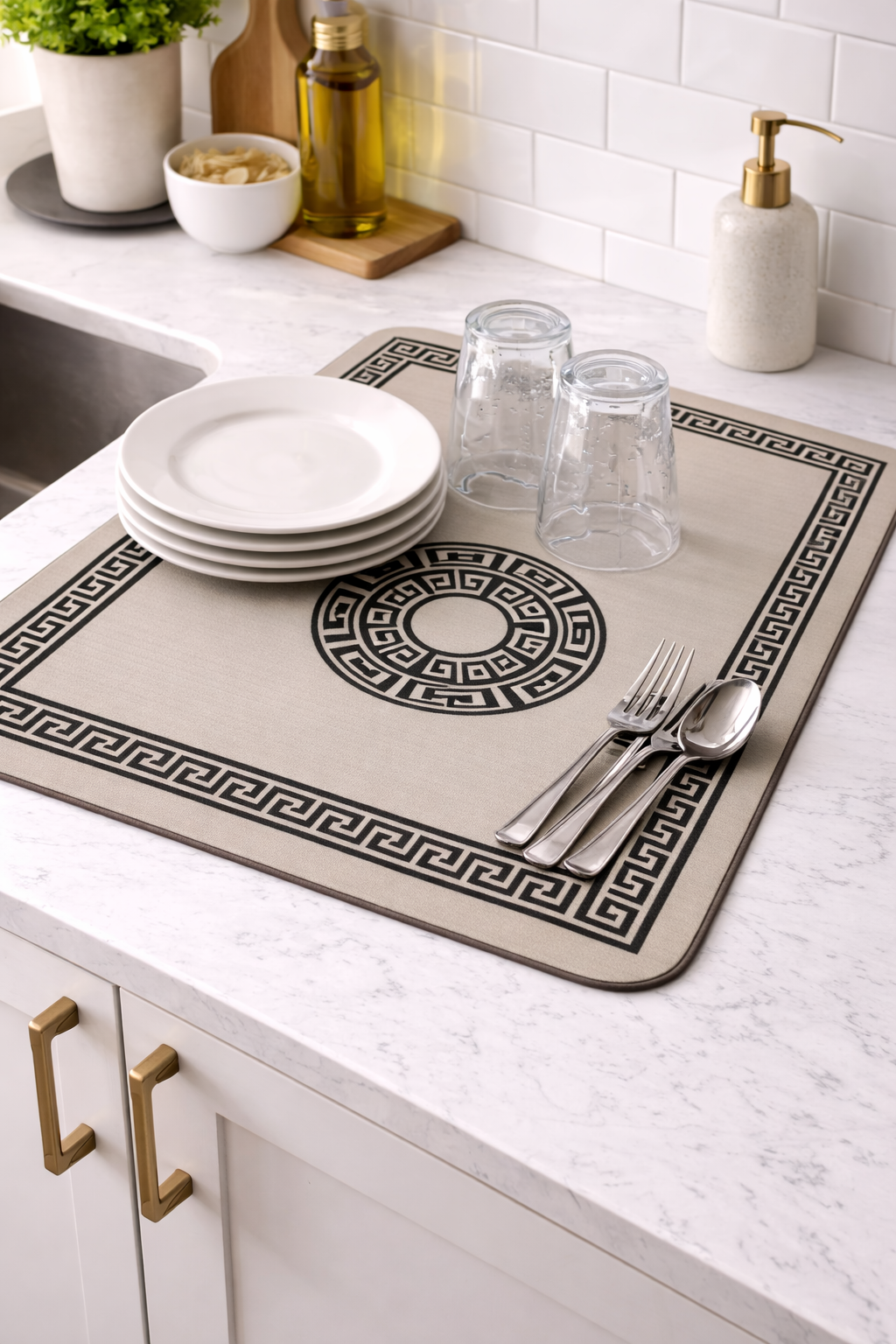 Anti Slip Dish Drying Mat-Versace