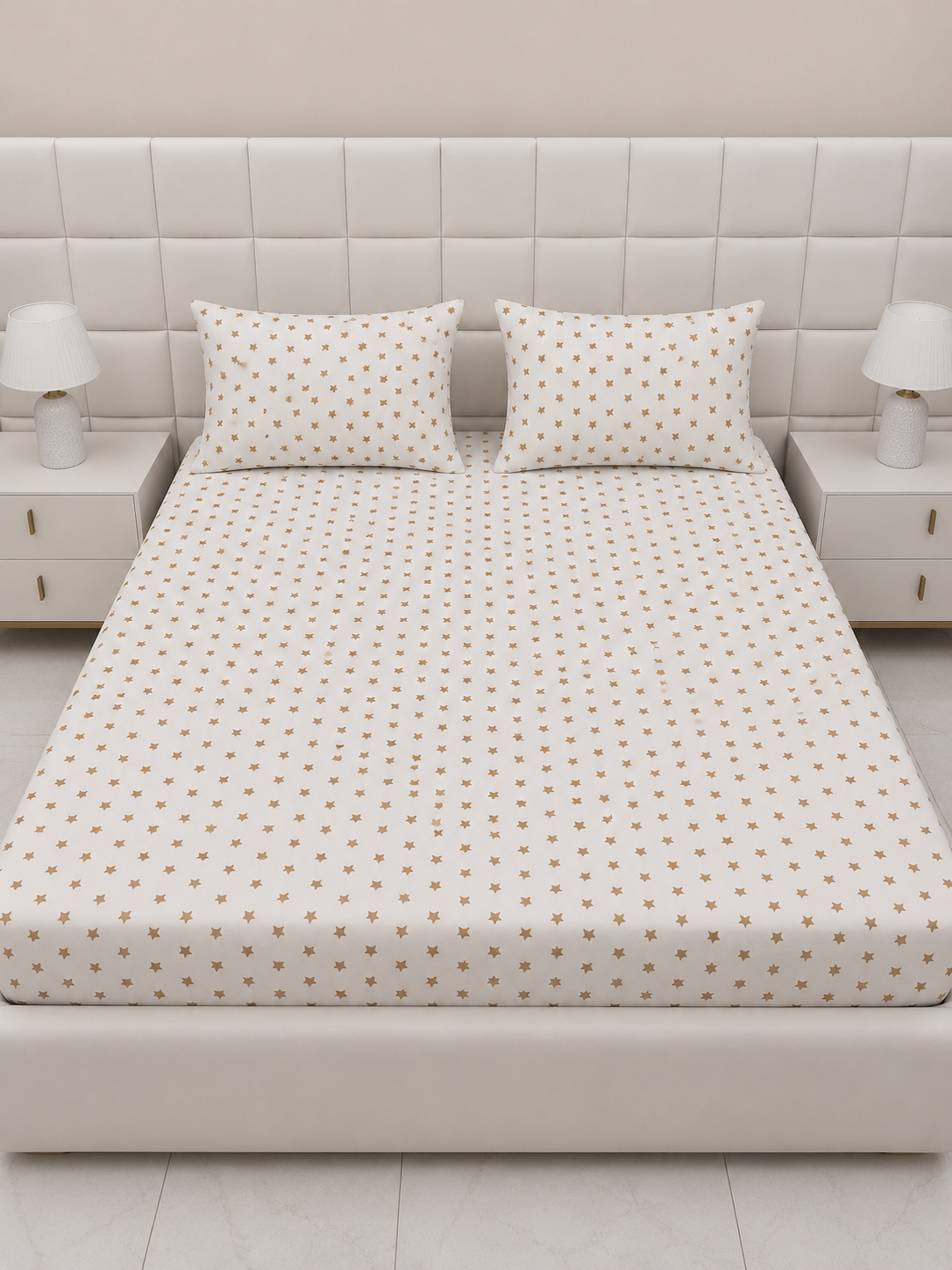 Fitted Bed Sheet- FT0033 Fitted Sheets Apricot