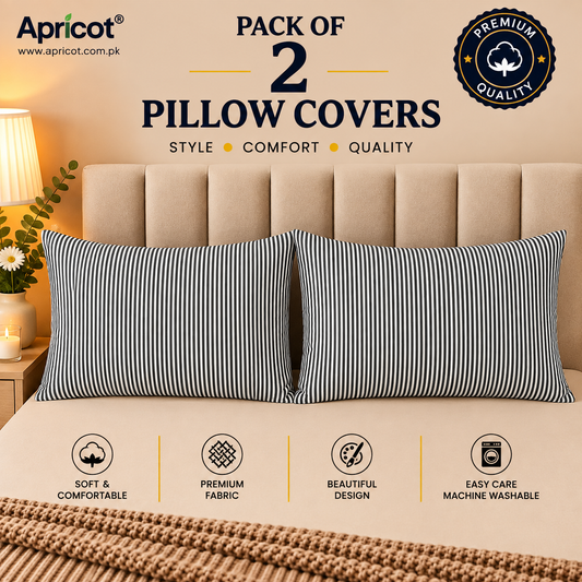 Printed Pillow Covers Pack of 2- PC00143 cushions Apricot