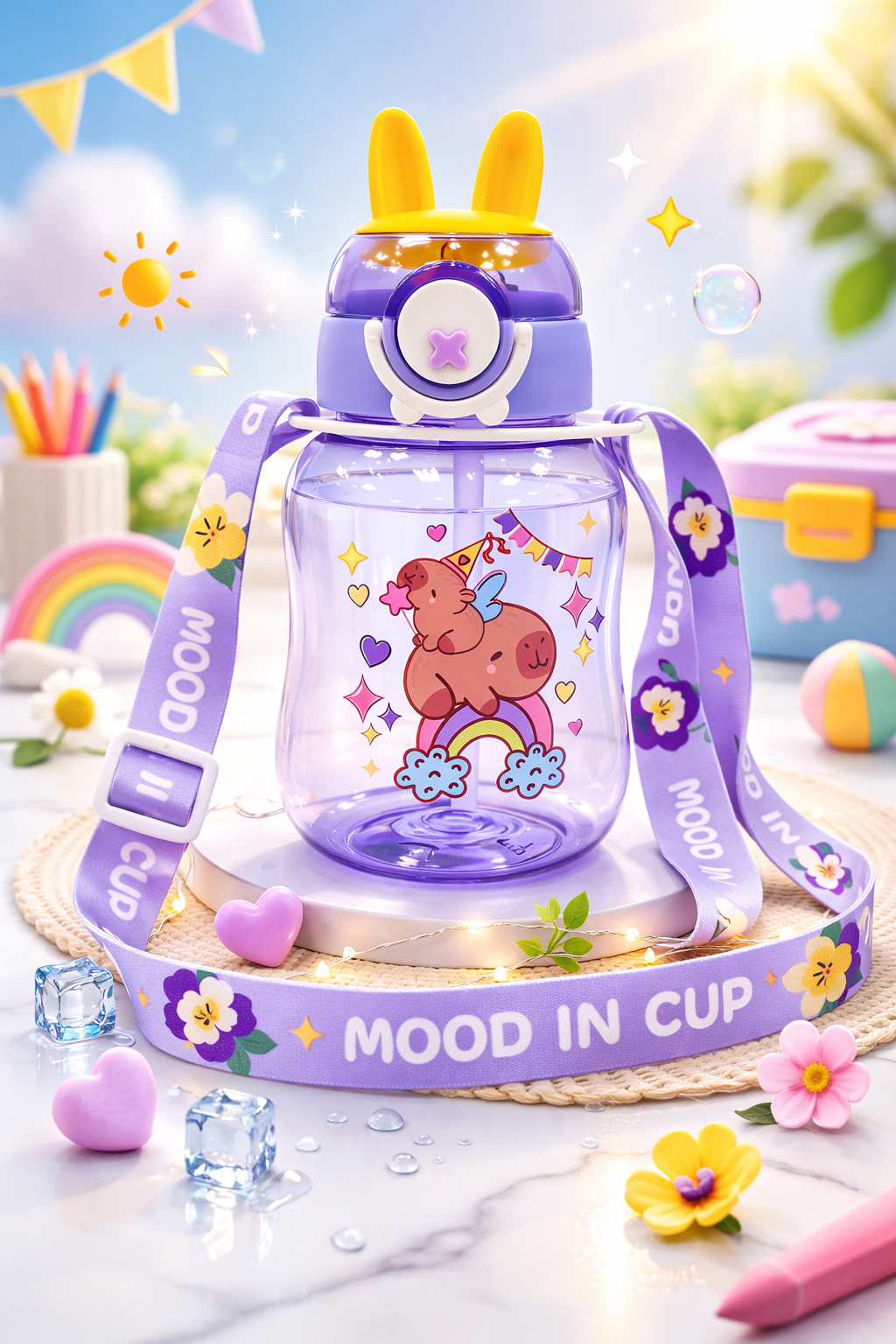 Being Together Water Bottle (SA2510-145) Apricot Purple