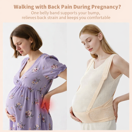 Belly Bands for Pregnant Women With Double Support-SA2411-55(BEIGE) Blankets Apricot